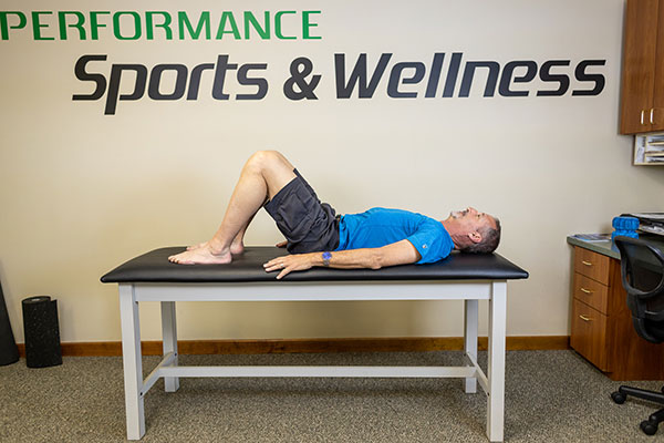 Thera-Band Loop Hip Abduction + Rotation in Supine - Performance